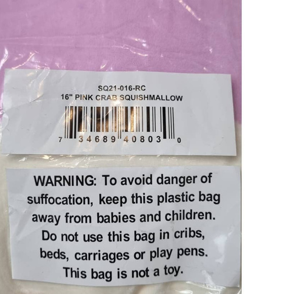 Squishmallows 16 in Cailey The Pink Crab Kellytoy Plush Stuffed Animal Toy - Picture 2 of 2